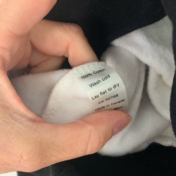 One of a kind designer hand made fleece lined sweater made in Toronto! - Picture 6 of 6